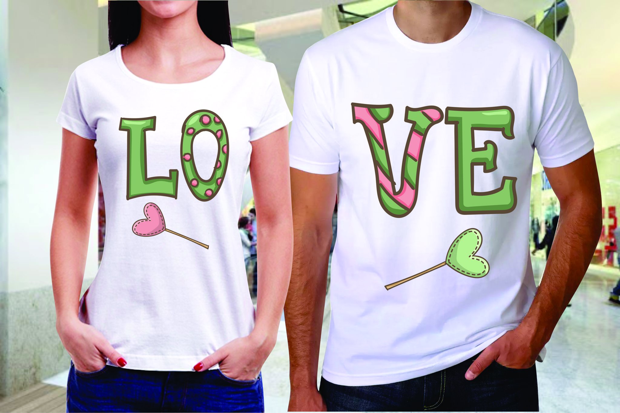 Imagem de Camiseta casal - Love Coração