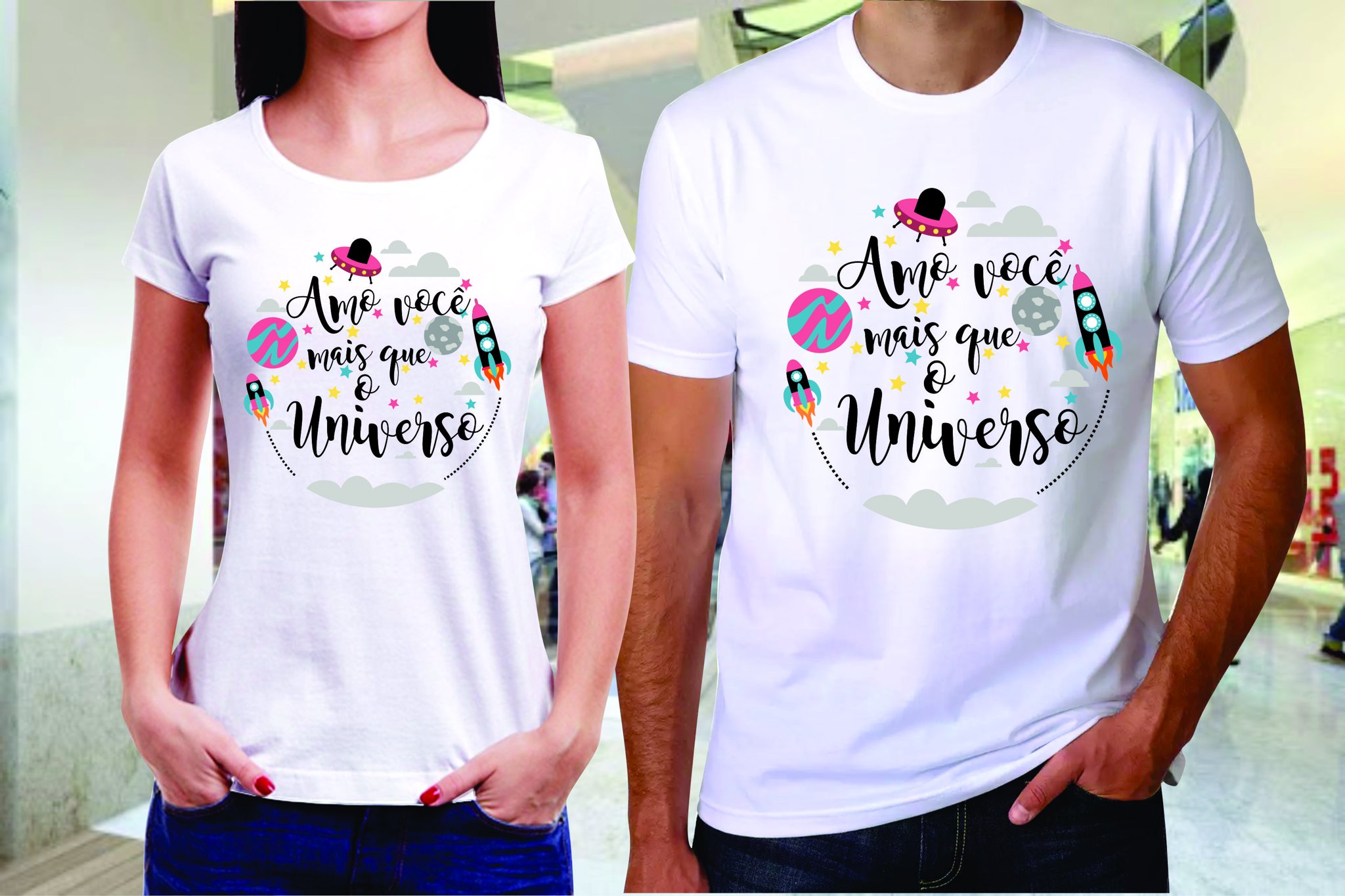 Imagem de Camiseta casal - Mais Que o Universo